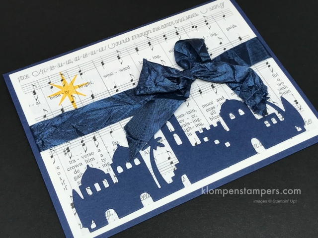 Night in Bethlehem by Stampin' Up! Quick & easy Christmas Cards. All details posted at klompenstampers.com