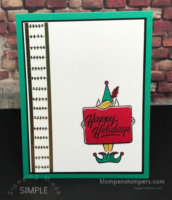 Festive Phrases stamp set from Stampin' Up! Quick & easy cards that are so cute!