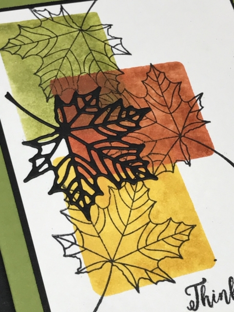 How to use clear blocks to create a color blocking background. Quick & easy card using Colorful Seasons stamp set from Stampin' Up! 