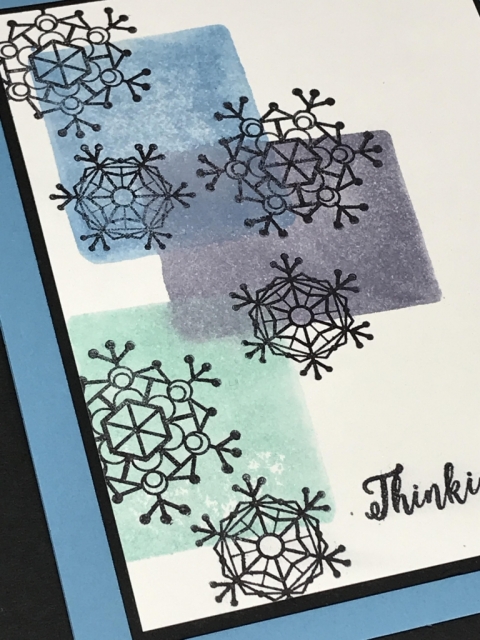 How to use clear blocks to create a color blocking background. Quick & easy card using Colorful Seasons stamp set from Stampin' Up! 