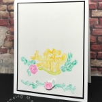 Emboss Resist watercoloring technique using Stampin' Up! Happiest of Days stamp set