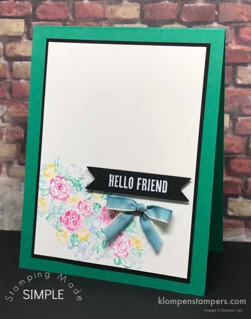 Emboss Resist watercoloring technique using Stampin' Up! Wood Words stamp set