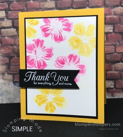 Emboss Resist watercoloring technique using Stampin' Up! Flower Shop stamp set