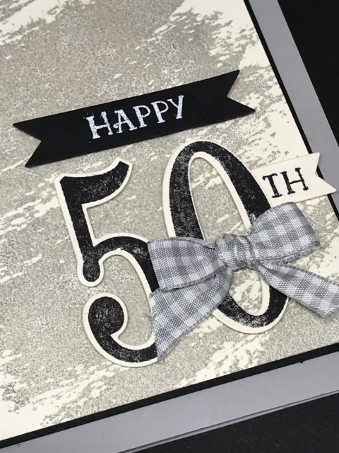 Celebrate 50 with this quick & easy card using Number of Years stamp set from Stampin' Up!