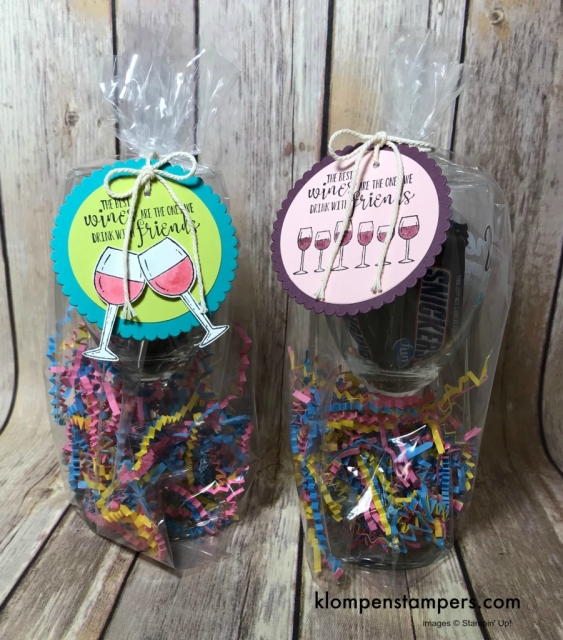 Wine Lover's gift using Half Full stamp set from Stampin' Up!