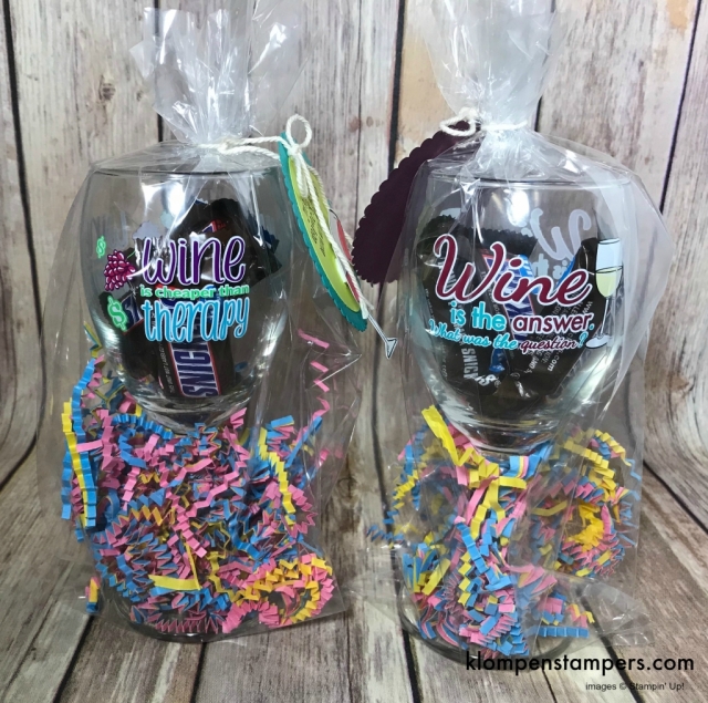 Wine Lover's gift using Half Full stamp set from Stampin' Up! 