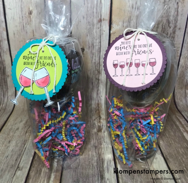 Wine Lover's gift using Half Full stamp set from Stampin' Up! 