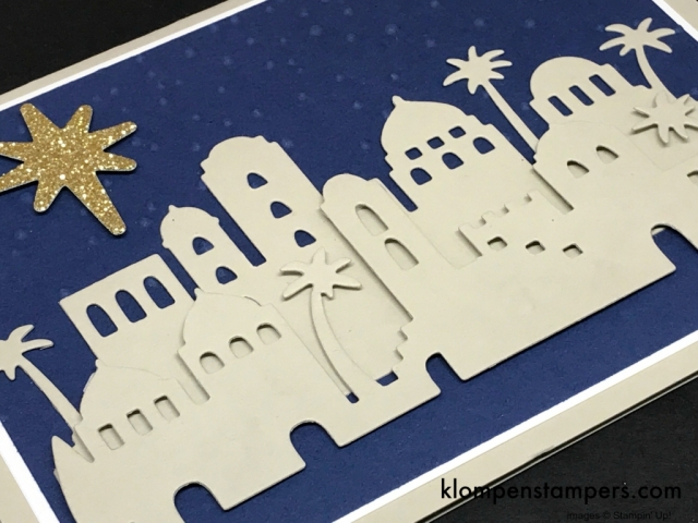 Night in Bethlehem by Stampin' Up! Quick & easy Christmas Cards. All details posted at klompenstampers.com