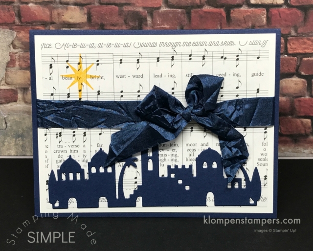 Night in Bethlehem by Stampin' Up! Quick & easy Christmas Cards. All details posted at klompenstampers.com