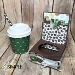 Instructions for mini coffee cup gift card holder using Stampin' Up! Coffee Break Designer Series Paper