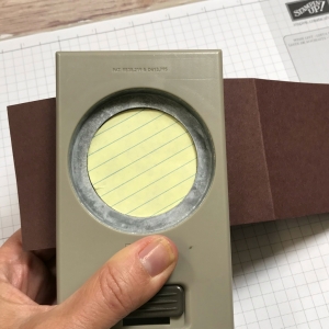 Instructions for mini coffee cup gift card holder using Stampin' Up! Coffee Break Designer Series Paper