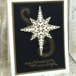 Easy Christmas card using Stampin' Up! Star of Light stamp set & Starlight Thinlits
