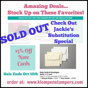 Substitution offer for Fast Fuse World Card Making Stampin' Up! sale