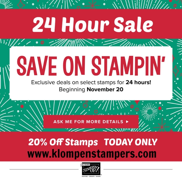 24 Hour Sale on Stampin' Up! Stamps