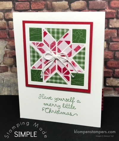 Christmas Quilt by Stampin' Up! is so fun and easy to make stunning cards for all your friends and family.