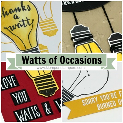 Watts of Occasions Online Stamping Class, Tutorial and Video. For sale or receive free with a purchase.