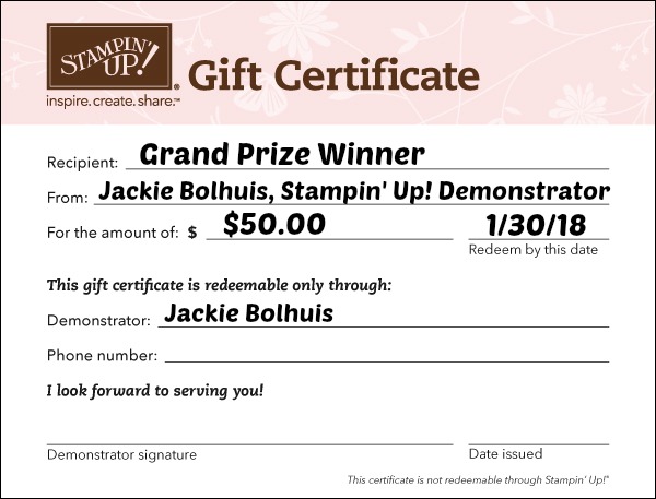 12 Days of Christmas Giveaways. Stamping products being given away every day, plus a grand prize winner of a $50 Gift Certificate.