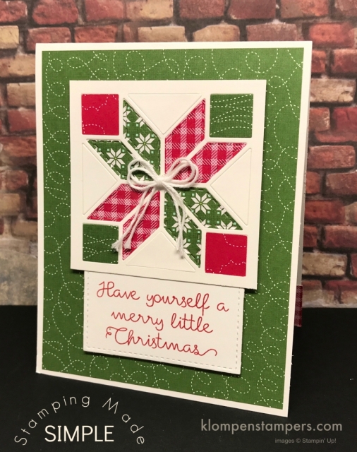 Christmas Quilt by Stampin' Up! is so fun and easy to make stunning cards for all your friends and family.