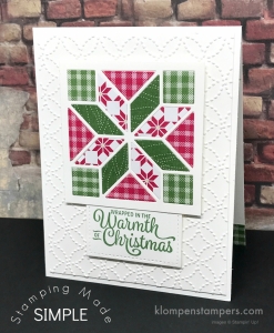 Christmas Quilt by Stampin' Up! is so fun and easy to make stunning cards for all your friends and family.
