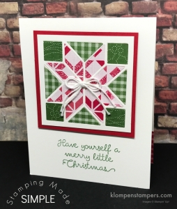 Christmas Quilt by Stampin' Up! is so fun and easy to make stunning cards for all your friends and family.