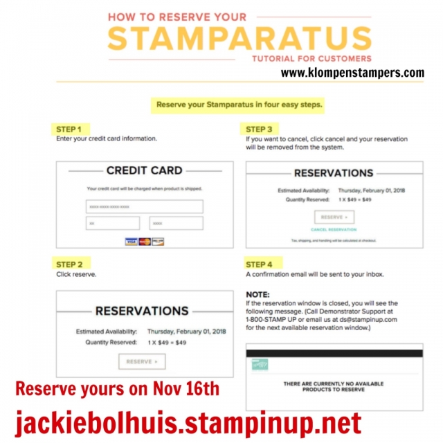 Reserve your Stamparatus through Jackie Bolhuis klompenstampers