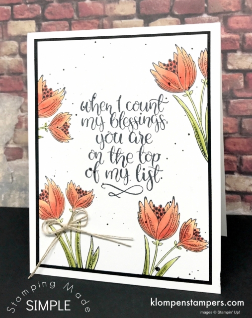Count My Blessings is a great stamp set to color with Blends!