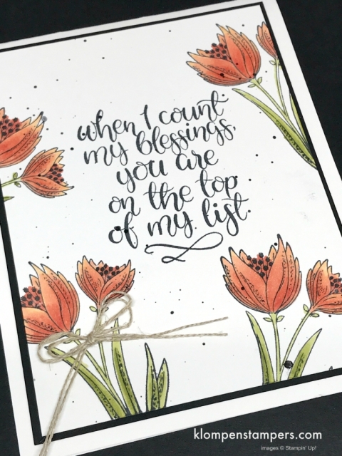Count My Blessings is a great stamp set to color with Blends!