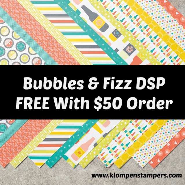 Bubbles & Fizz Sale-a-bration Designer Series Paper. Free with an order