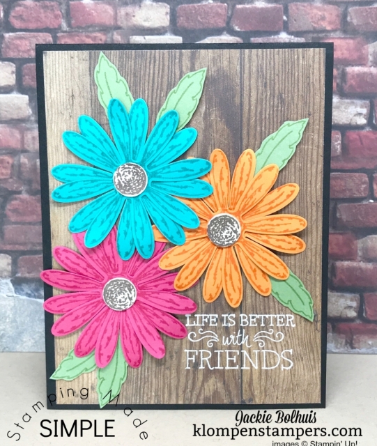 Bright & Bold card using Daisy Delight and Daisy Punch.