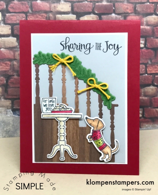 Cutest Christmas Card ever! Made with Ready for Christmas stamp set.