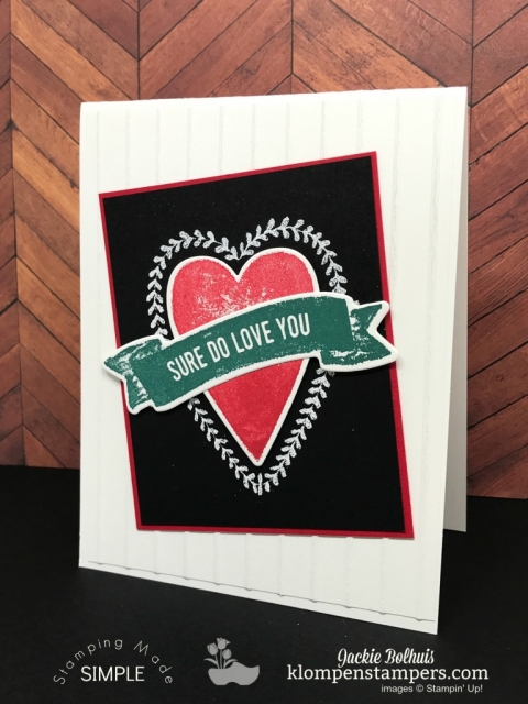 Quick & easy project using the Sure Do Love you stamp set and Lots to Love Box Framelits. All details are posted at klompenstampers.com