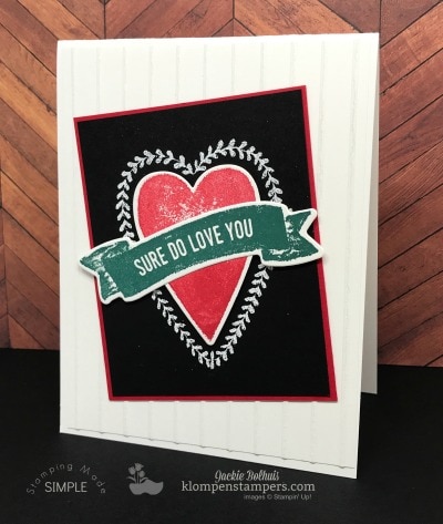 Quick & easy project using the Sure Do Love you stamp set and Lots to Love Box Framelits. All details are posted at klompenstampers.com