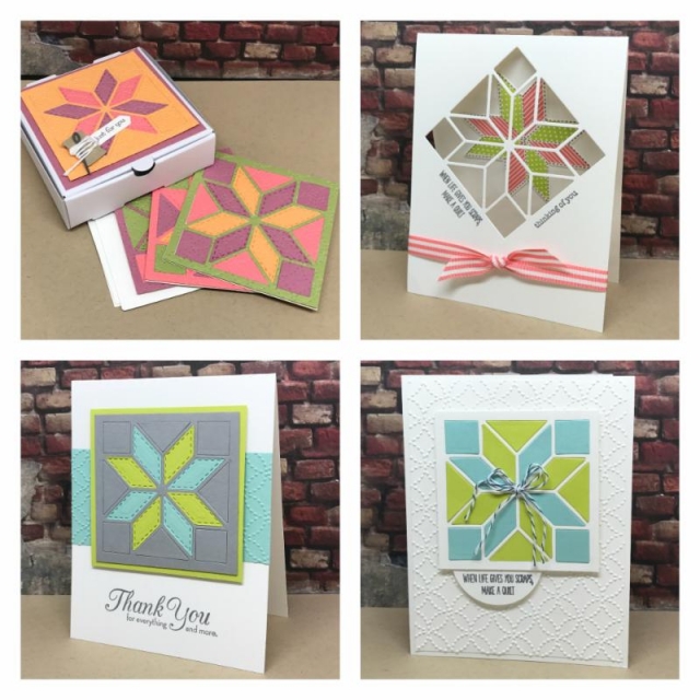Christmas Quilt online stamping class. Tutorial for projects plus a video filled with tips.