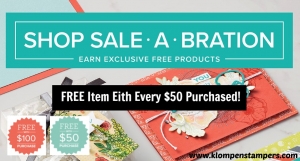 free item with every $50 purchased during Sale-a-bration