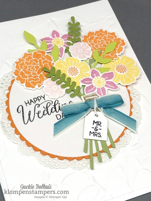 Special Wedding card using Beautiful Bouquet bundle.