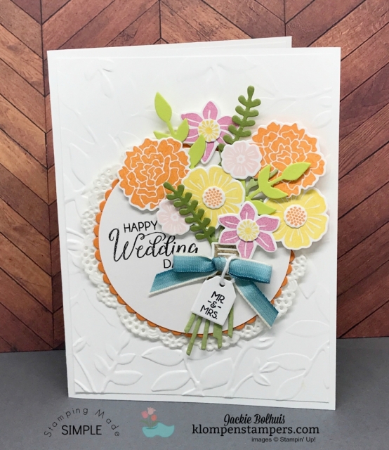 Special Wedding card using Beautiful Bouquet bundle.