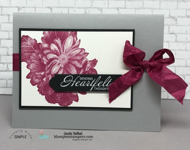 Heartfelt Blooms stamp set is a freebie you can get during Sale-a-bration. Details at klompenstampers.com