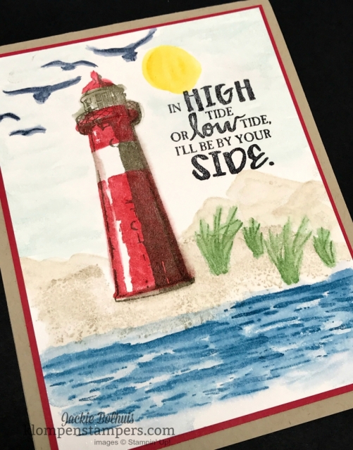 Easy Watercolor Technique using High Tide & Waterfront stamp sets