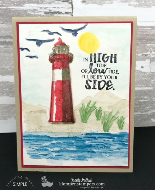 Easy Watercolor Technique using High Tide & Waterfront stamp sets