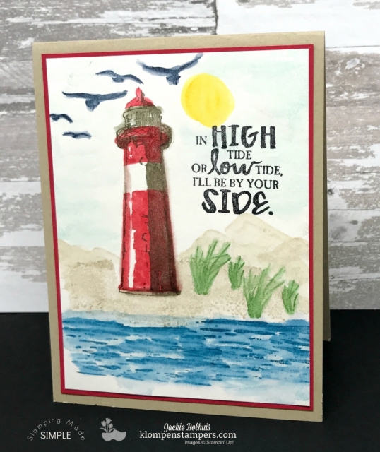 Easy Watercolor Technique using High Tide & Waterfront stamp sets