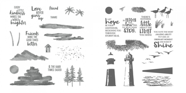 Waterfront stamp set and High Tide Stamp Set