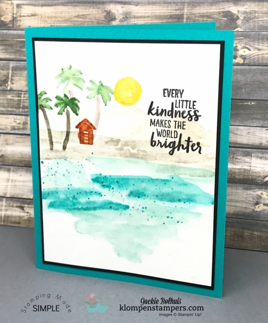 Watercoloring with the Waterfront stamp set is so easy! Add details at klompenstampers.com