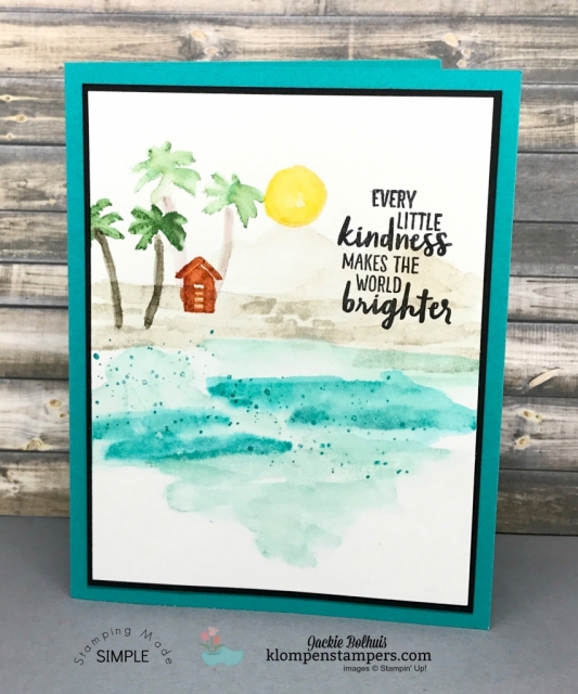 Watercoloring with the Waterfront stamp set is so easy! Add details at klompenstampers.com