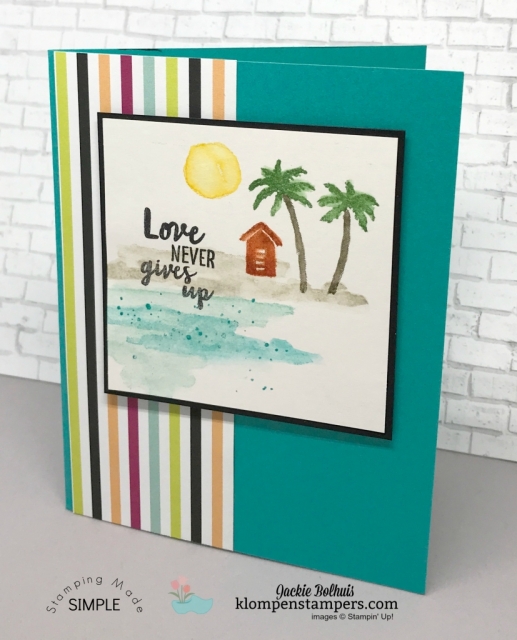 Watercoloring with the Waterfront stamp set is so easy! Add details at klompenstampers.com