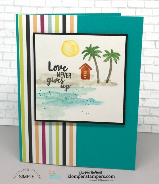 Watercoloring with the Waterfront stamp set is so easy! Add details at klompenstampers.com