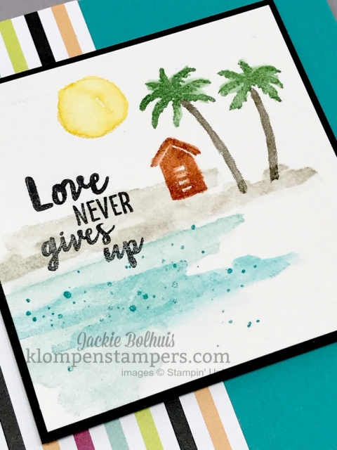 Watercoloring with the Waterfront stamp set is so easy! Add details at klompenstampers.com