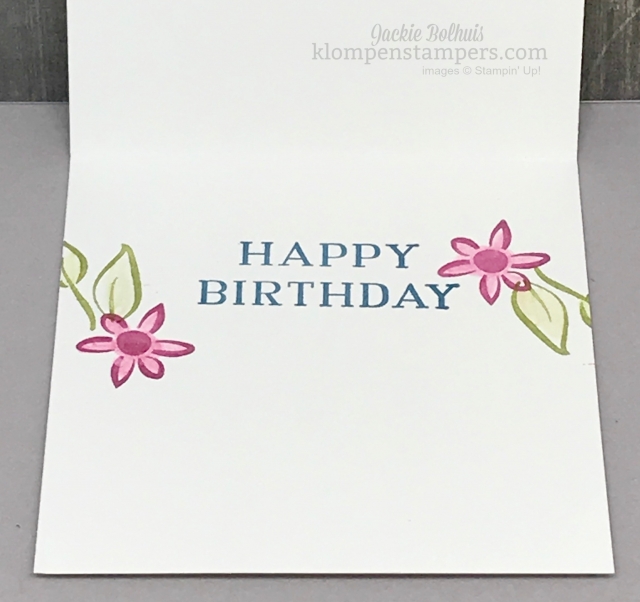 Perennial Birthday stamp set is perfect for quick and easy birthday notecards. All details at klompenstampers.com