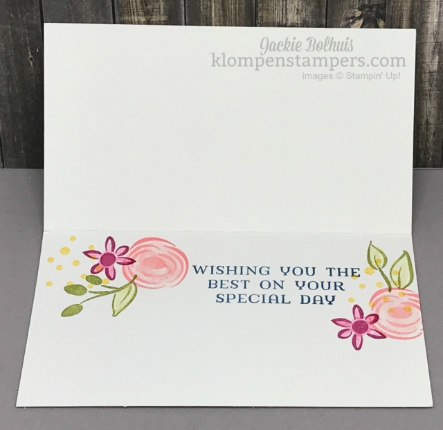 Perennial Birthday stamp set is perfect for quick and easy birthday notecards. All details at klompenstampers.com