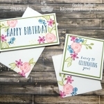 Perennial Birthday stamp set is perfect for quick and easy birthday notecards. All details at klompenstampers.com