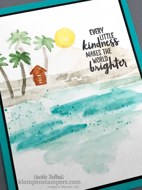 Watercoloring with the Waterfront stamp set is so easy! Add details at klompenstampers.com